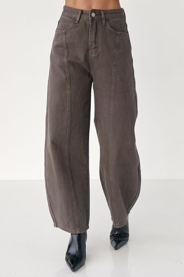 Котонові штани багі - темно-коричневий цвет, XL (є розміри)