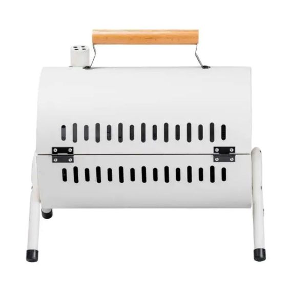 Мангал угольный двусторонний 38×28×40 см с решеткой белый HP452GBE | Зображення 3