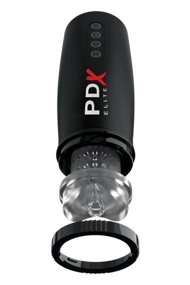 Мастурбатор Pipedream PDX Elite з вібрацією та всмоктуванням, чорний, 22 см sexstyle | Зображення 3