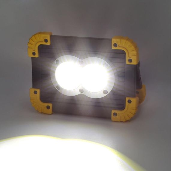 Светодиодный прожектор-фонарь с повербанком, 20Вт, LL-802 / Аккумуляторный фонарь с USB / Переносной | Зображення 1