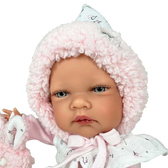 Іспанська Вінил Cиліконова Лялька Реборн Новонароджене Немовля Дівчинка 3D Розпис Nines d'Onil Reborn 45 см | Зображення 2