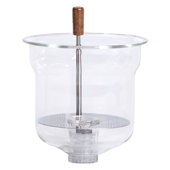 Заварник скляний для чаю 1 л чайник для заварювання з дерев'яною ручкою прозорий HP-34-7 | Зображення 6