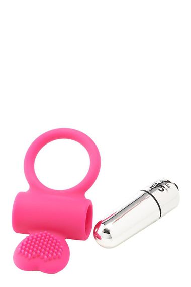 Ерекційне кільце з вібрацією Dream Toys FLIRTS COCKRING PINK Sex Aura | Зображення 1