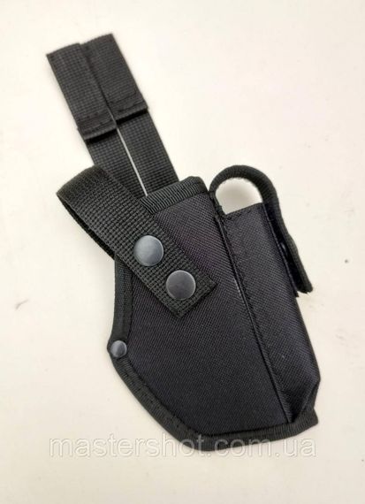 Кобура ПМ на Моллі поясна з чохлом під магазин з фіксацією на системі Molle колір чорний MS