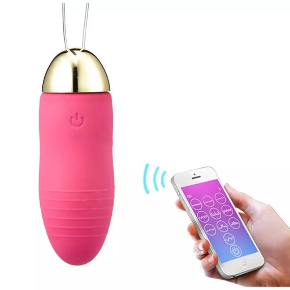 Вибротренажер (Виброяйцо) красного цвета с управлением по Bluetooth