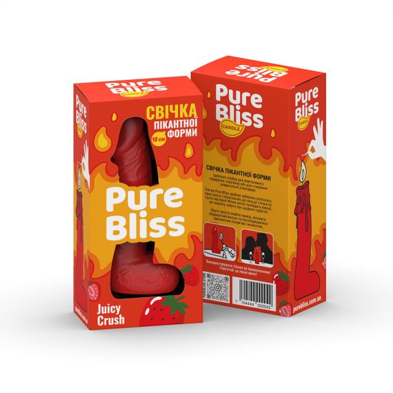 Свічка член Pure Bliss Juicy Crush Red, 18 см Sex Aura | Зображення 6