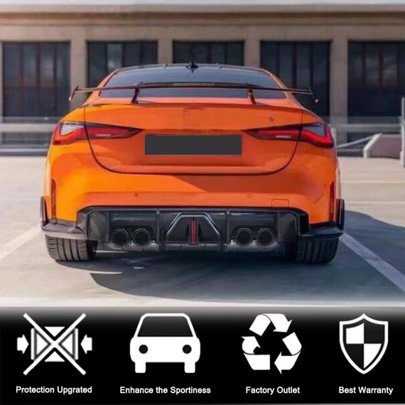 Дифузор заднього бампера Сухий карбон V5 (для G82/G83 2021-2025) для BMW 4 серія G22/23/26 2020- рр | Зображення 1