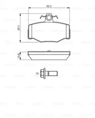 Колодки гальмівні дискові NISSAN ALMERA задн.  BOSCH (0986460993) | Зображення 6