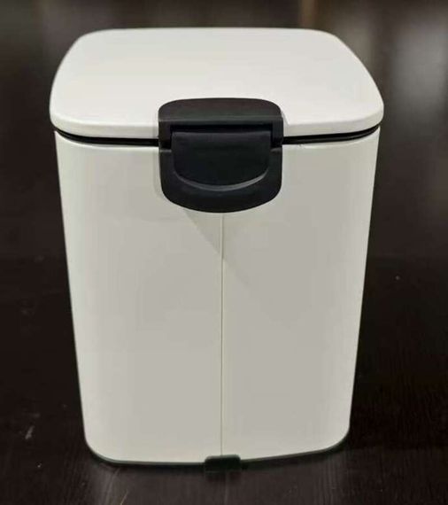 Відро для сміття з плавним закриттям квадратне ZERIX KUBIX-TC0106 WHITE 6 л (колір білий) (ZX6109) | Зображення 11