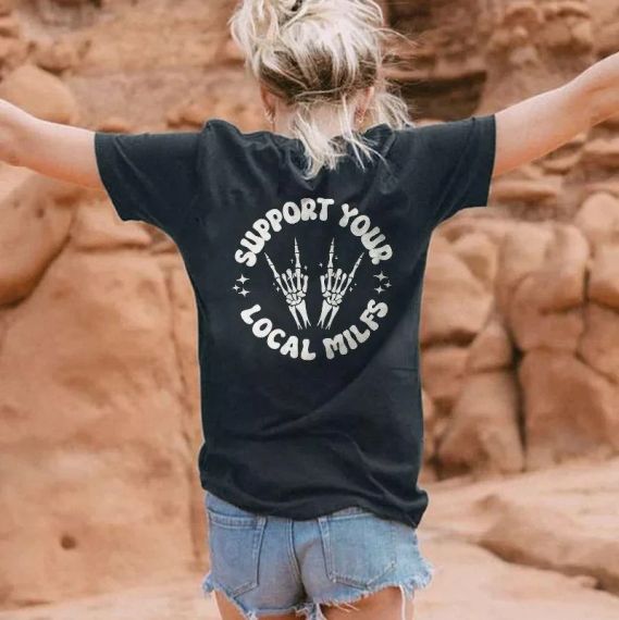 Футболка жіноча з принтом повсякденна L Чорний