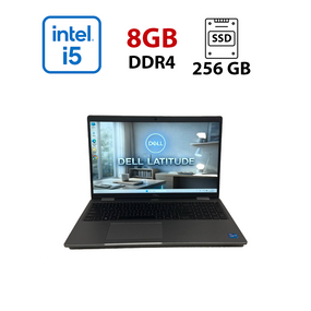 Ультрабук Dell Latitude 5520 / 15.6" (1920x1080) IPS / Intel Core i5-1145G7 (4 (8) ядра по 4.4 GHz) / 8 GB DDR4 / 256 GB SSD / Intel Iris Xe Graphics / WebCam б/в