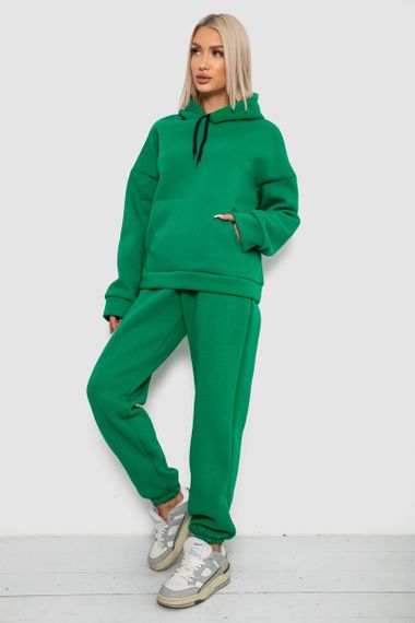 Спортивный костюм женский на флисе, цвет зеленый, 238R5726 | Зображення 2