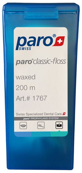 Зубна нитка paro® CLASSIC-FLOSS, вощена, 200 м