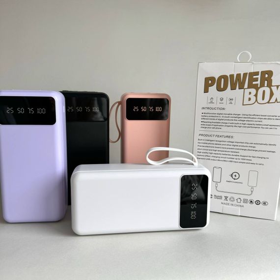 Power Bank Intelligent Fast з кабелем USB+Micro+Type-C+Lightning (30000mAh) Білий | Зображення 2
