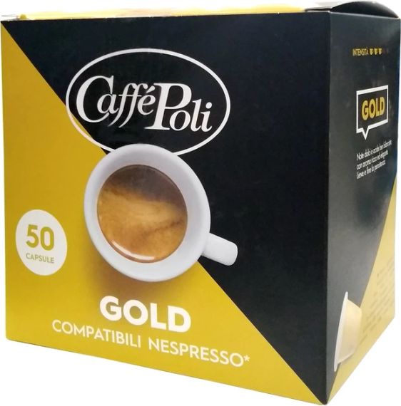Кава в капсулах Caffe Poli Gold 50 шт Nespresso 100% Арабіка Італія Неспрессо