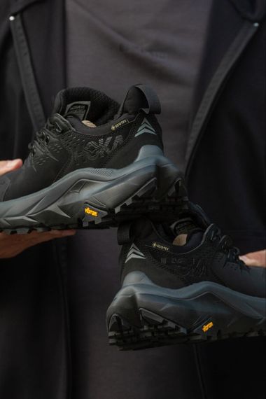 Кросівки демісезонні шкіряні  Hoka  GTX колір чорний/сірий | Зображення 3
