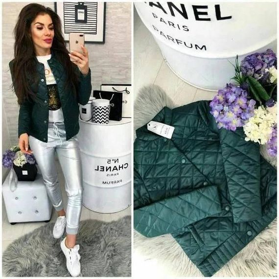 Куртка з ефектом стьобання, арт.310, бутилка | Зображення 1