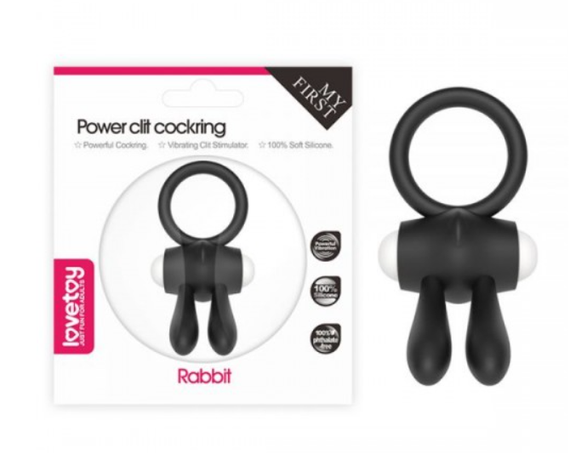 Эрекционное виброкольцо Power Clit Cockring, Black sexstyle