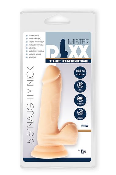 Гнучкий фалоімітатор Dream Toys MR. DIXX NAUGHTY NICK 5.5INCH DILDO | Зображення 1