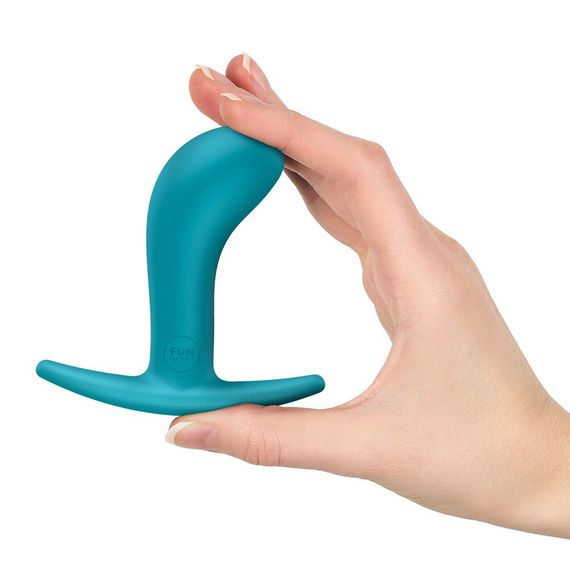 Анальна пробка Fun Factory BOOTIE M Aquamarine, діаметр 3,3 см, тонкий обмежувач | Зображення 1