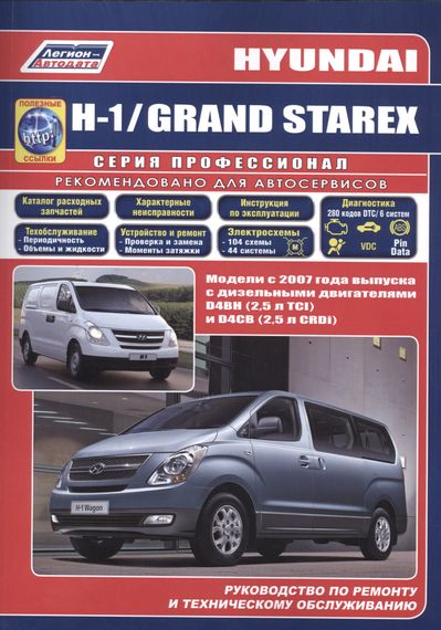 Hyundai Н-1, Grand Starex. Руководство по ремонту и эксплуатации. Книга