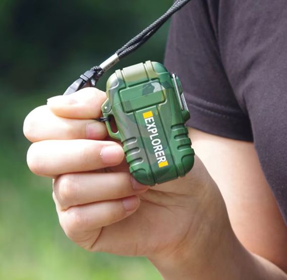 Електроімпульсна USB запальничка Explorer FR171, дві дуги в водонепроникному корпусі - Camouflage | Зображення 4