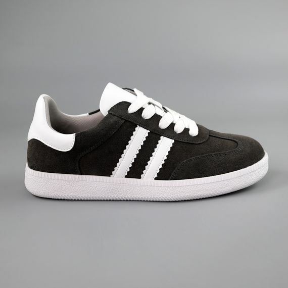 Кеди жіночі замшеві 591413 Темно-сірі 36 37 38 39 40 41