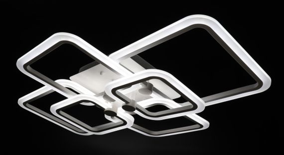 Люстра світлодіодна стельова LED світильник для квартири на стелю лед з пультом 25736 Білий 12х59х80 см. | Зображення 1