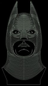 Акриловый светильник-ночник Бэтмен белый tty-n000735