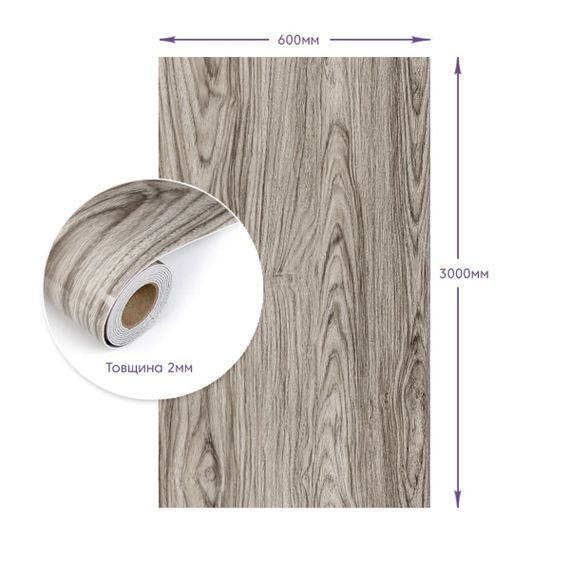 Самоклеюча стінова PET плитка у рулоні 600*3000*2mm (D) SW-00002434 | Зображення 2