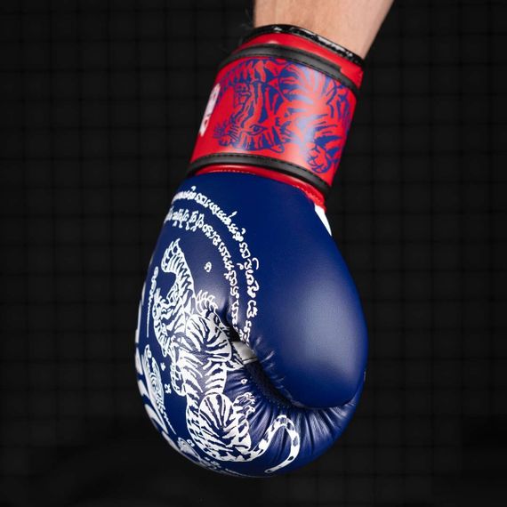 Боксерські рукавиці Phantom Muay Thai Blue 12 унцій (бинти в подарунок) | Зображення 7