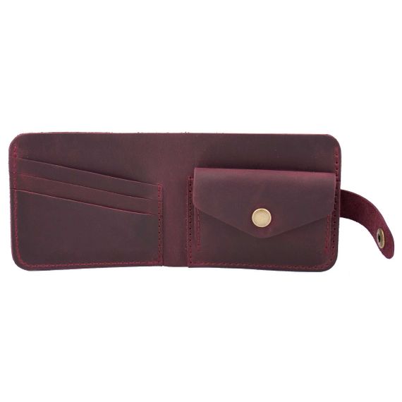 Кошелек mini redison Wally Burgundy кожаный | Зображення 2