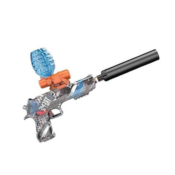 Пистолет игровой аккумуляторный с прицелом и глушителем стреляет орбизами MH 1504-1Черный