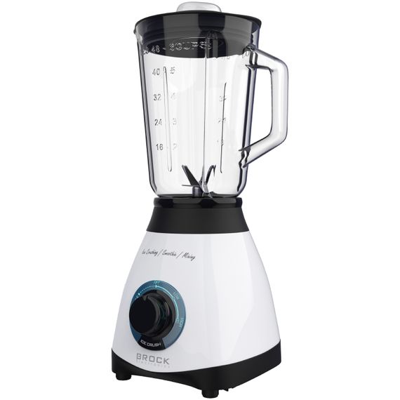 Блендер BROCK BL 1501 WH стаціонарний 500Вт/ скляна чаша 1,5л/ PULSE/ 2 швидкості/ дроблення льоду | Зображення 6