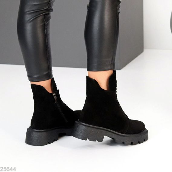 Круті чорні замшеві зимові черевики натуральна замша | Зображення 7