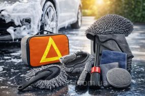 Набор для мойки и детейлинга автомобиля Flex Drive, 9 в 1