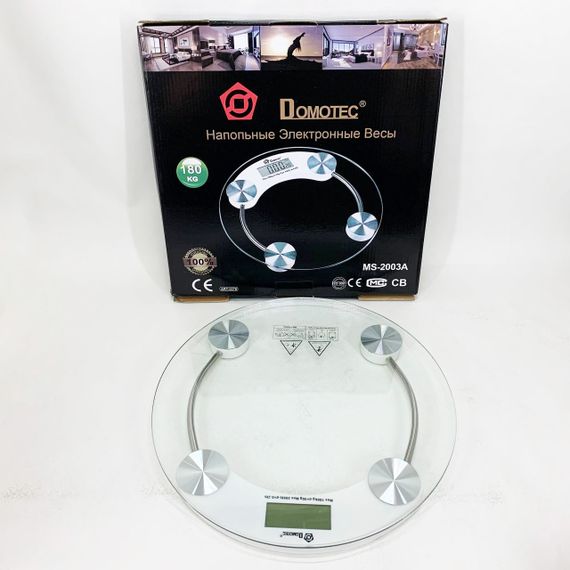 Ваги підлогові Domotec MS-2003A електронні скляні з LCD дисплеєм до 180 кг | Зображення 5