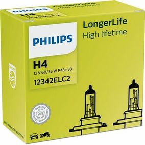 12342ELC2 (PHILIPS) H4 LongerLife