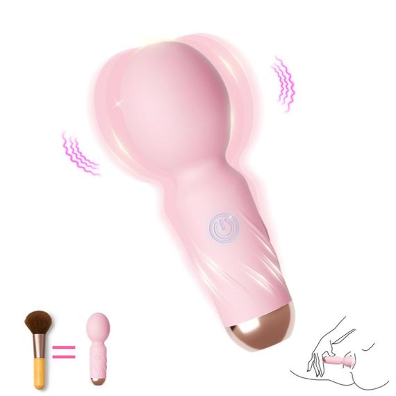 Міні вібромасажер - Cute Mini Wand Pink Sex Aura | Зображення 4
