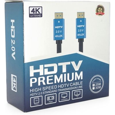Кабель мультимедийный HDMI M to HDMI M 25.0m V2.0 4Kx2K black Merlion (YT-HDMI(M)/(M)4KV2.0-25m/19123) | Зображення 2