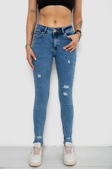 Джинси жіночі Skinny, колір блакитний, 182R1414