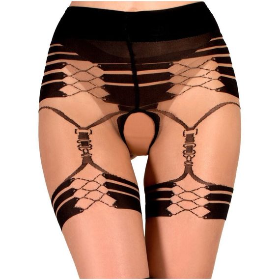 Колготи з відкритим доступом Ballerina's Secret BS104 (20/50 den) з візерунком, чорні, L/XL Sex Aura | Зображення 4