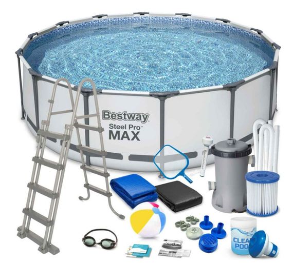 Басейн каркасний 18 в 1 Bestway 56438, 457 x 122 см + бульбашкова машина (DM-56438-17W1) | Зображення 1