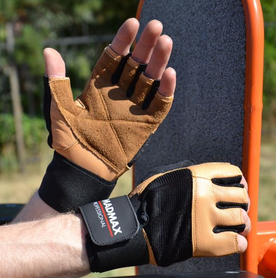 Рукавички для фітнесу MadMax MFG-269 Professional Brown M | Зображення 5