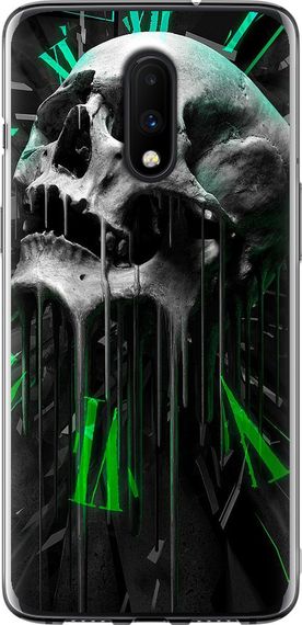 Чехол на OnePlus 7 Череп-часы "4100u-1740-17620"