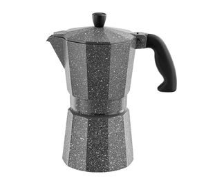 Кофеварка гейзерная алюминиевая Vinzer Moka Granito 50399, на 9 чашек, для дома и офиса