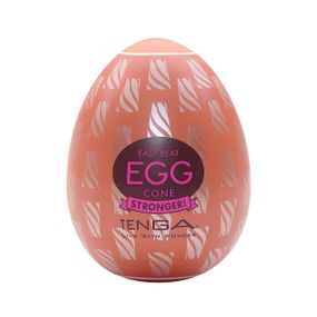 Мастурбатор-яйцо Tenga Egg Cone, плотный TPE, пробник лубриканта 5 мл Sex Aura