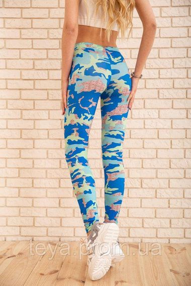 Жіночі легінси з мілітарі принтом колір синій FA_000362 | Зображення 3