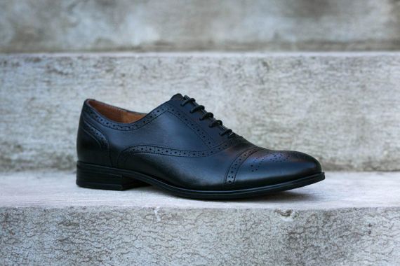 Туфлі броги Ікос 40 42 44 розмір, Чорний матовий | Зображення 1