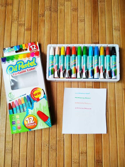 Восковые мелки oil pastel 12 цветов | Цветные карандаши | карандаши масляные пастельные | восковые карандаши| | Зображення 1